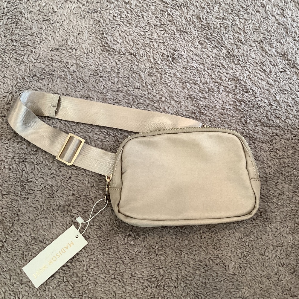 Brand new Beige Crossbody bag with Gold Details